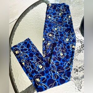 LuLaRoe- Disney Minnie Blue and Yellow Leggings